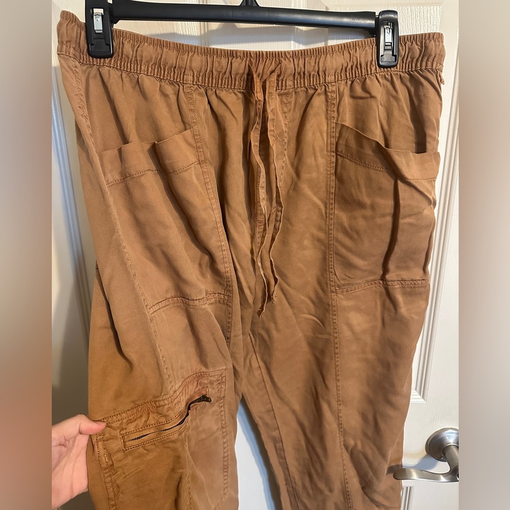 Nicole Miller New York Lyocell Cargo Joggers, Rust, Sz XL - Picture 4 of 8
